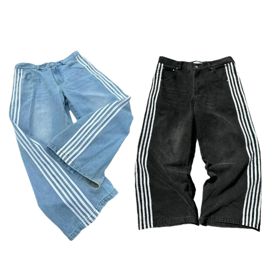 Streetwear Striped Jeans