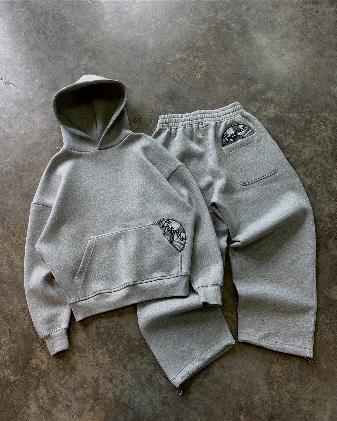 Printed Hoodie and Sweatpants Set