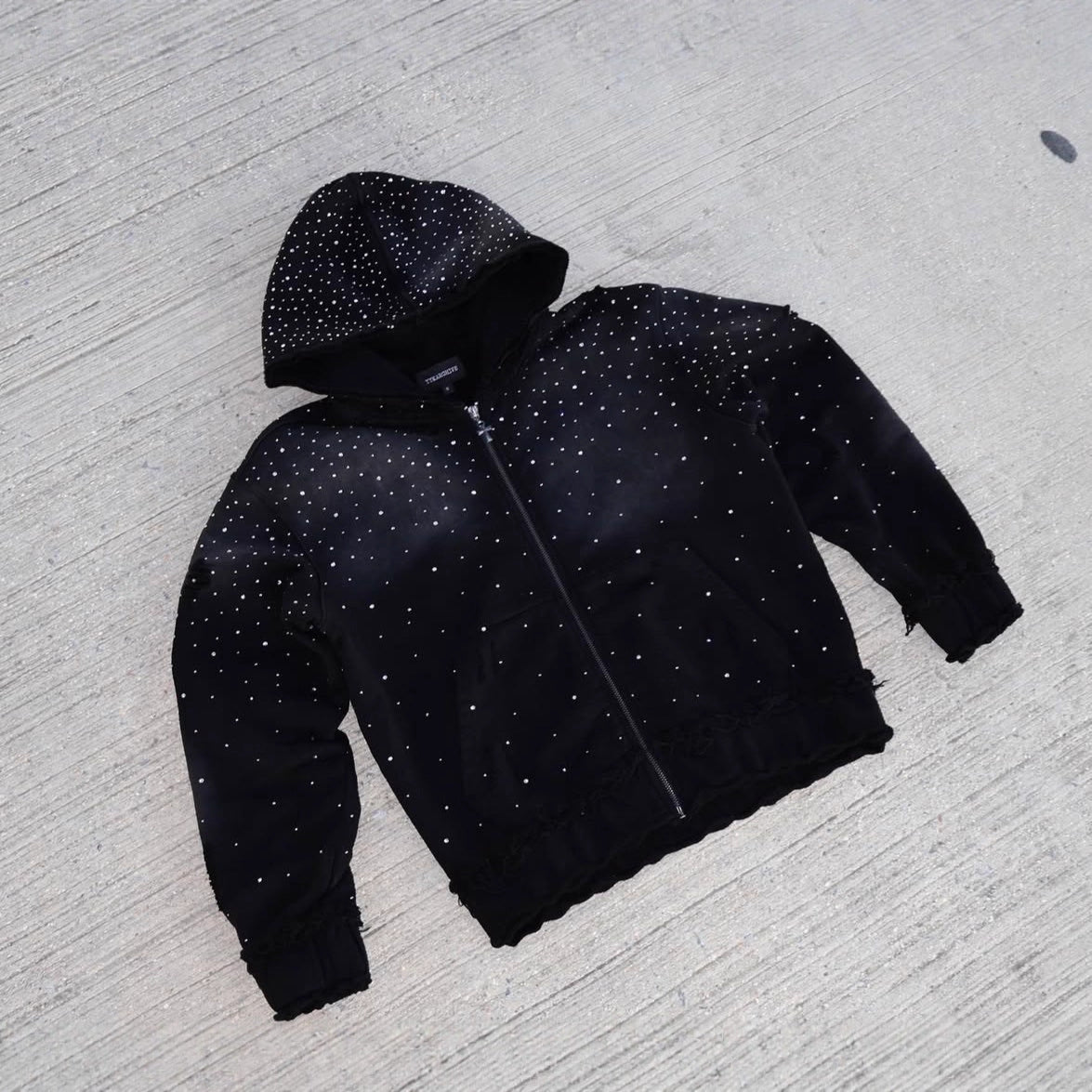 "Starry Night" Rhinestone Zip Up