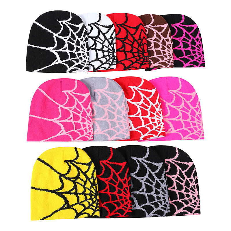 Knitted Spider Design Streetwear Beanies