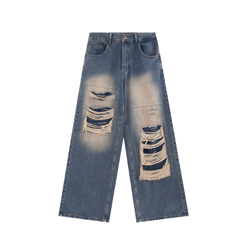 Womens Ripped Y2K Jeans