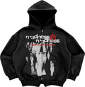 Black Graphic Zip-Up