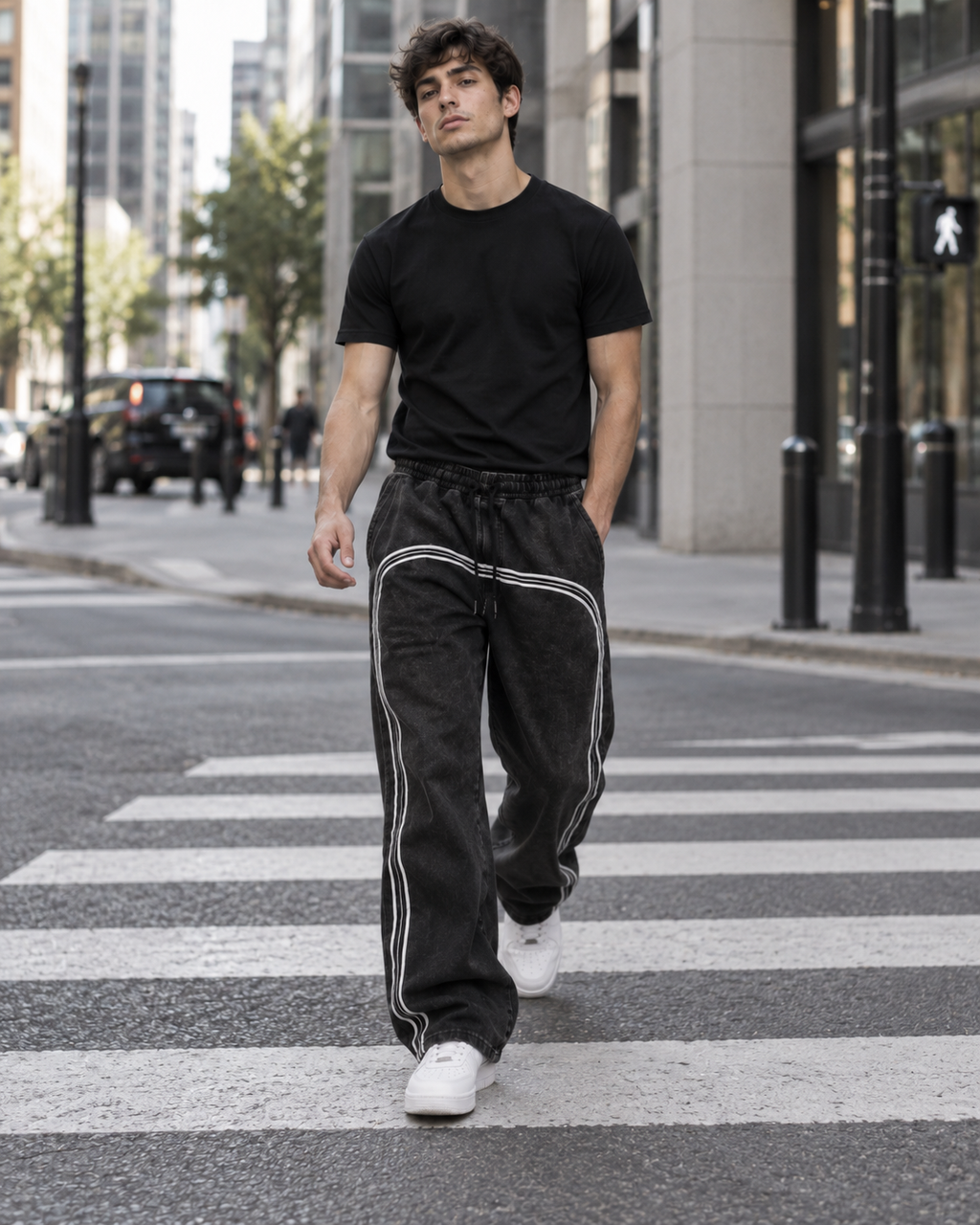 Baggy Striped Joggers