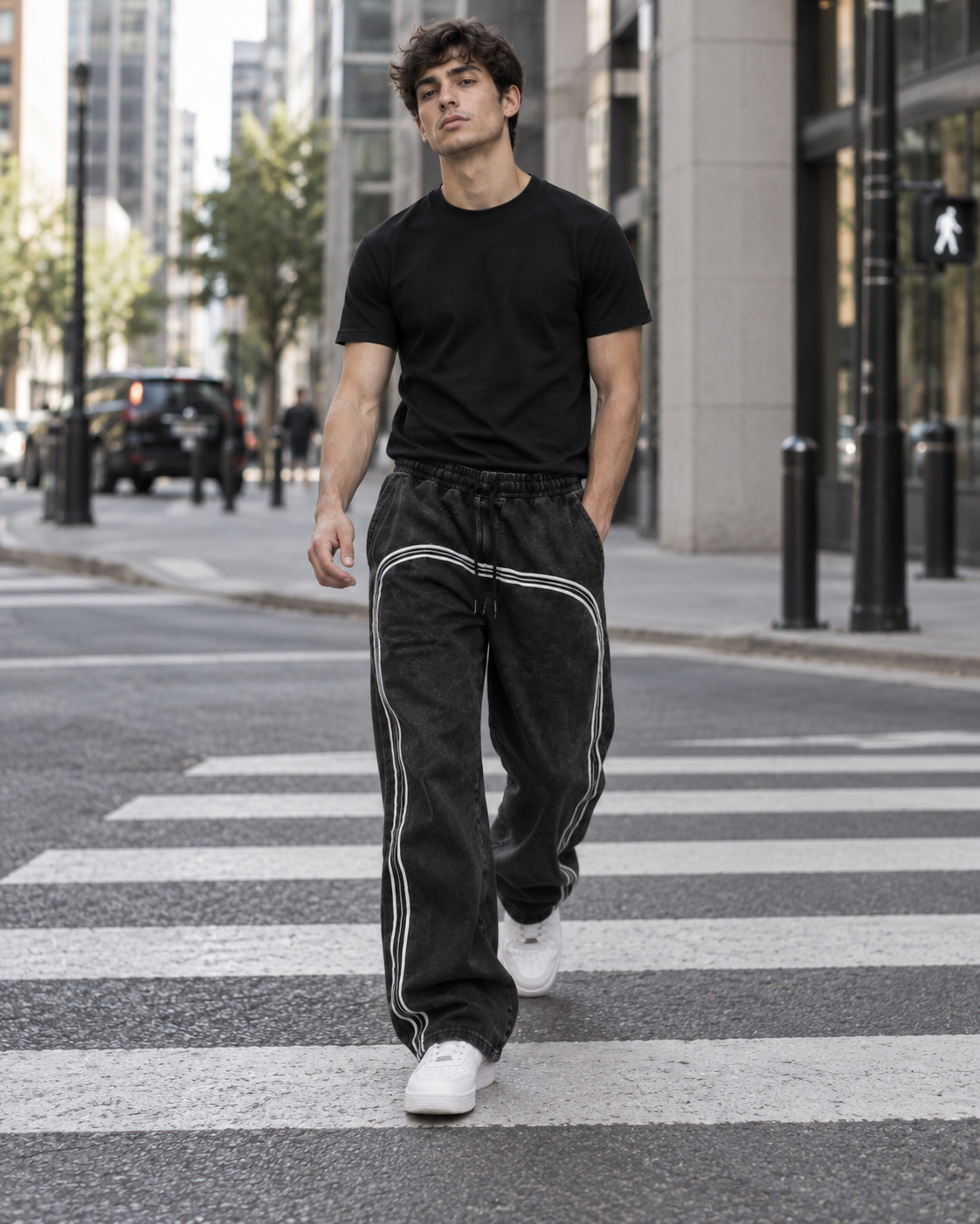 Baggy Striped Joggers