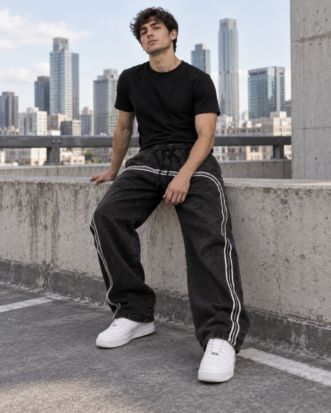 Baggy Striped Joggers