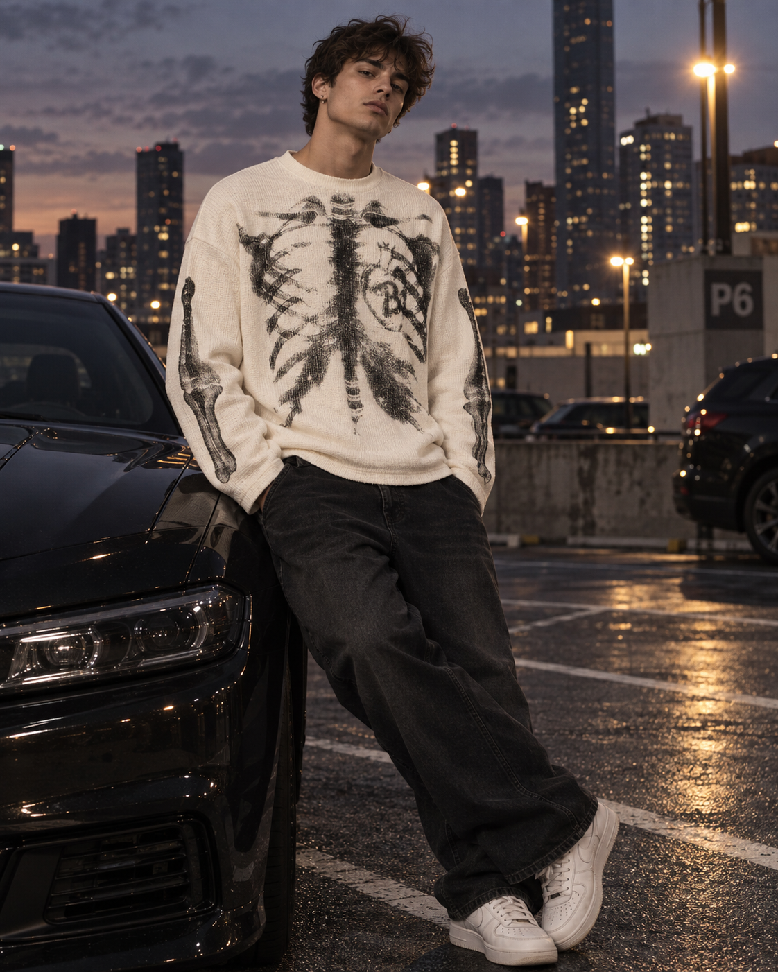 Rib Cage Graphic Sweater