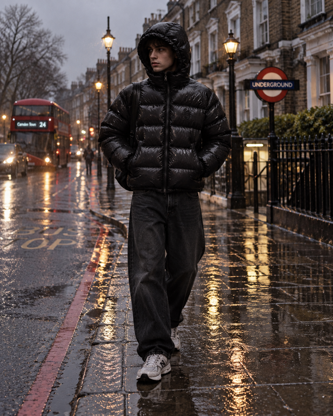 Streetwear Style Puffer Jacket