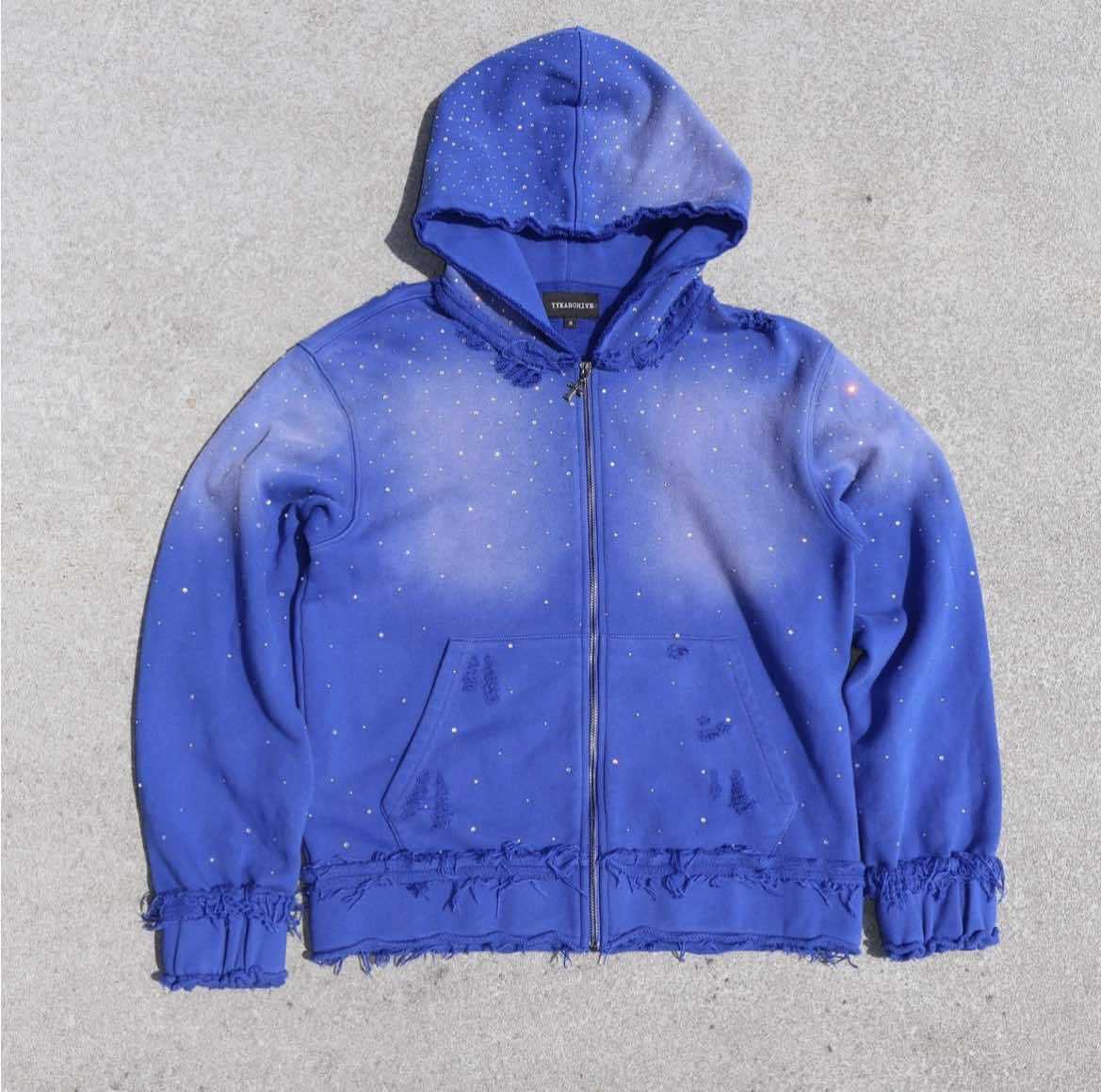 "Starry Night" Rhinestone Zip Up