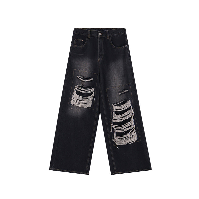 Womens Ripped Y2K Jeans