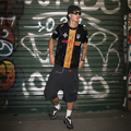 Model wearing Siren tee - Square format